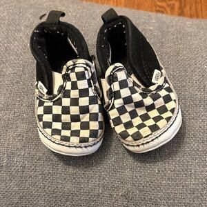 Vans Infant Black and White Checkered Slip-On Sneakers